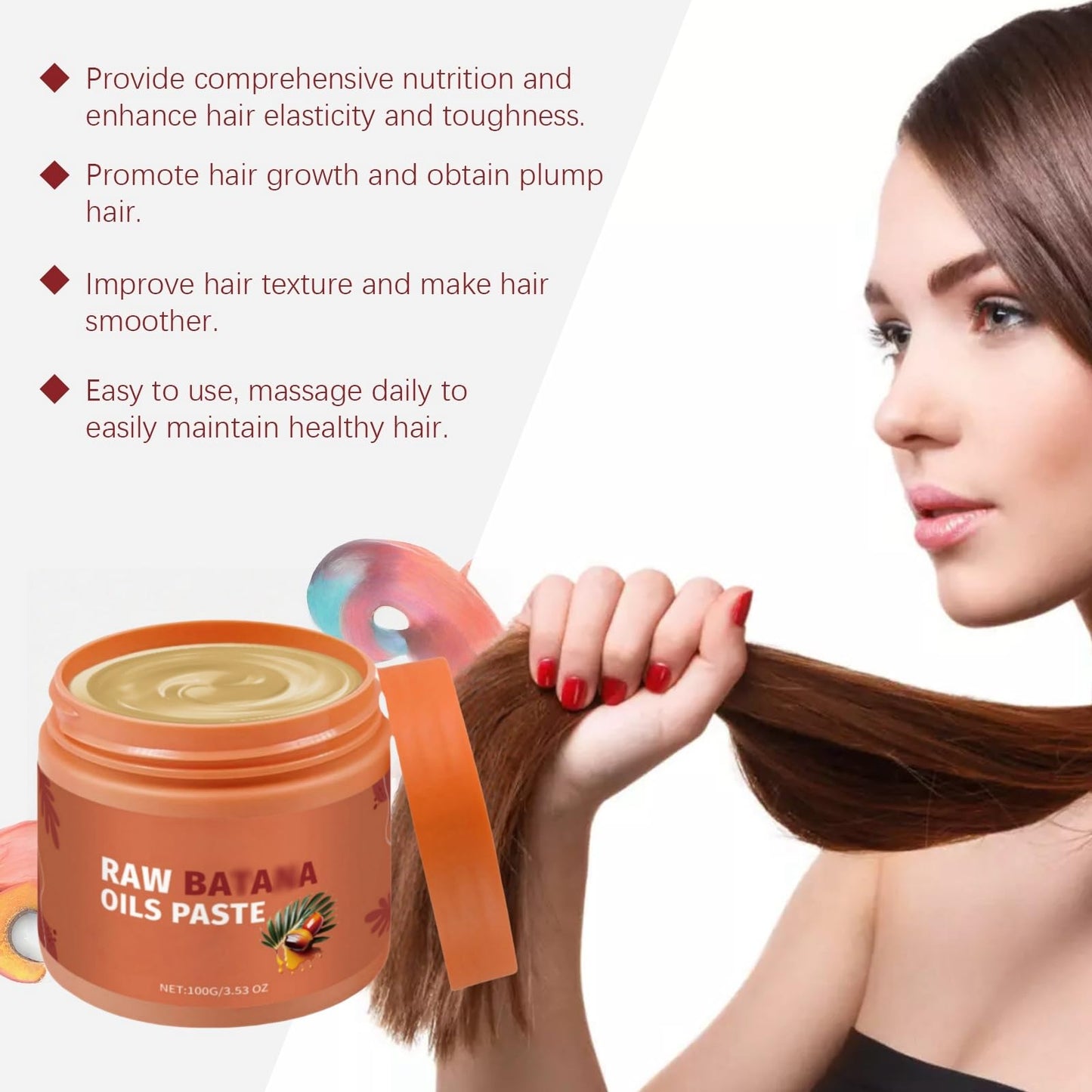 Fankayi Bata-na Hair Mask, Bata-na and Rosemary Oil Promote Hair Growth,Moisturize and Achieve A Natural Shine,Repair Damage and Restore Health and Vitality,Prevent Hair Loss,for All Hair Types,Hair Gain Mask