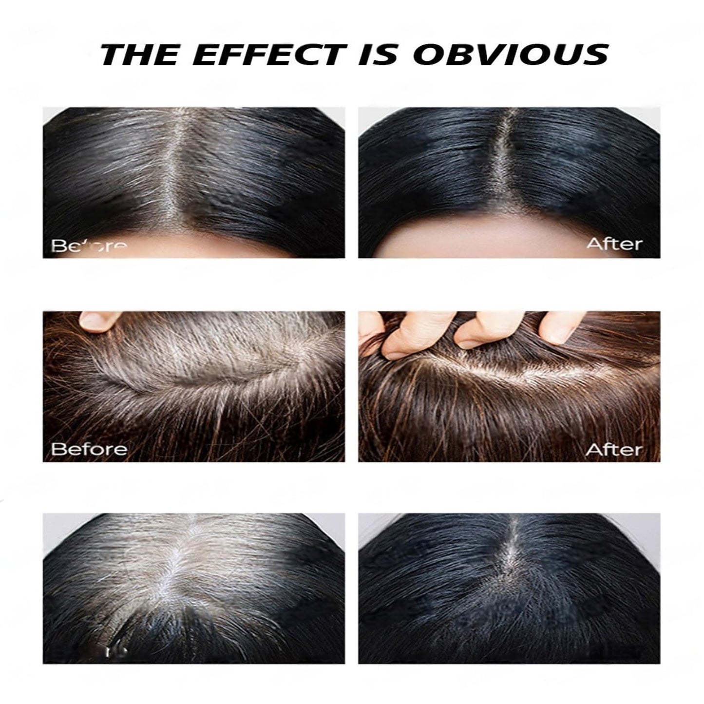 AurolaGlow Hair Dye Stick: Your Root Concealer For All,Instantly Conceal White And Grey Hair Effortless Black Root Touch - Up,Windproof And Sweatproof Formula .Suitable ForWomen And Men(Black)