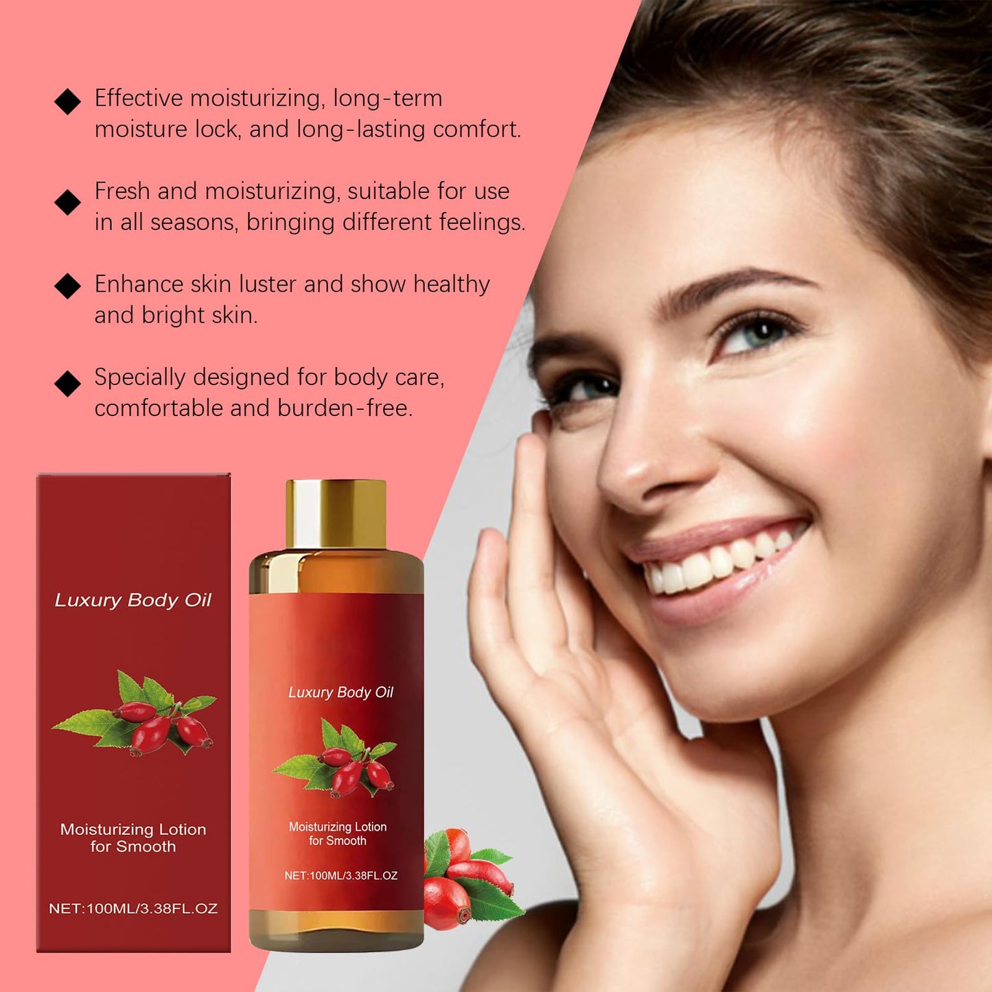 Fubsta 2Pcs Glow Remedy Oil Skin Tightening - Deep Moisturizing & Firming Body Lotion - Hydrating Firming Body Oil for Dry,Lines, Sagging Skin - MassageOil for Everyone After Shower