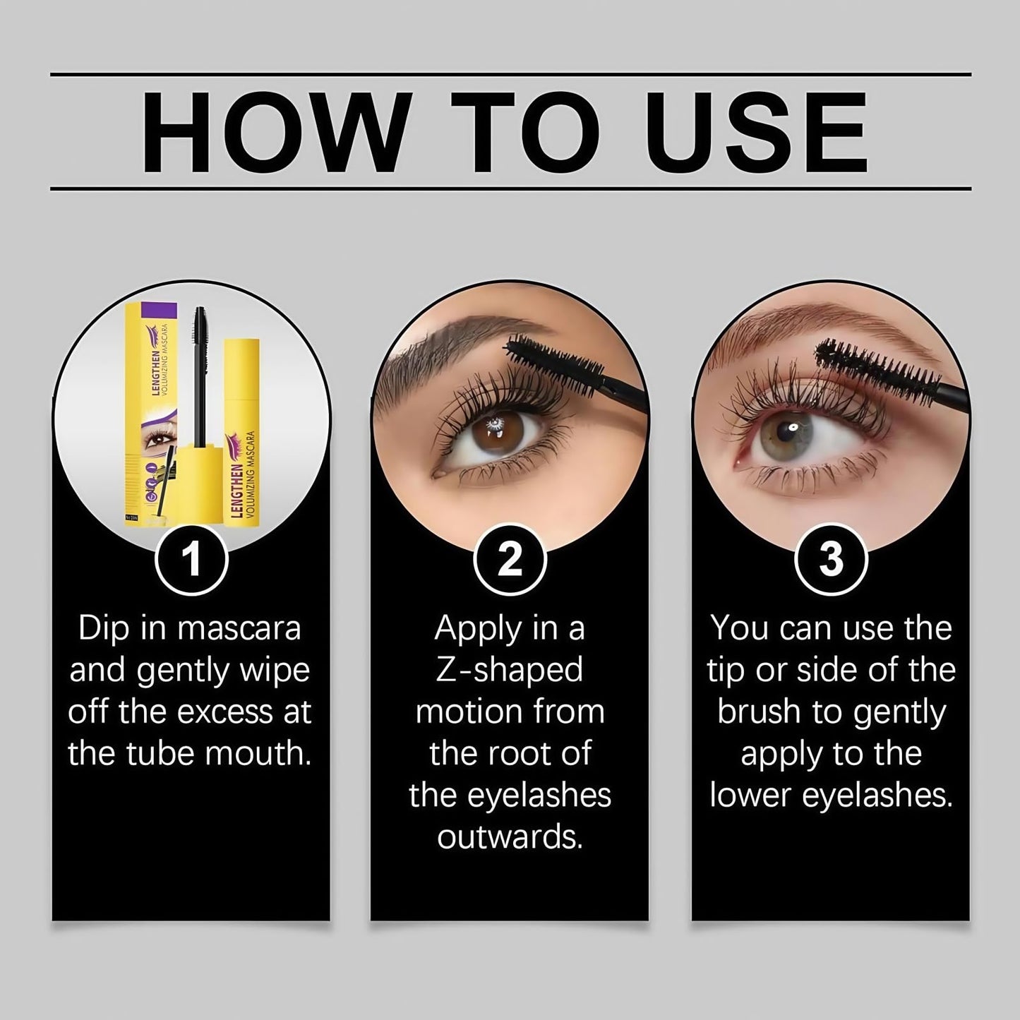 Fankayi Mascara Black Waterproof,Bubble Mascara,Black Silk Fiber Eyelash Masca/ra with Soft Masca/ras Brush,Smudge Proof Long Lasting 4D Silk Fiber Mas Cara for Makeup,Waterproof Masc-ara,Thrive Masc-ara