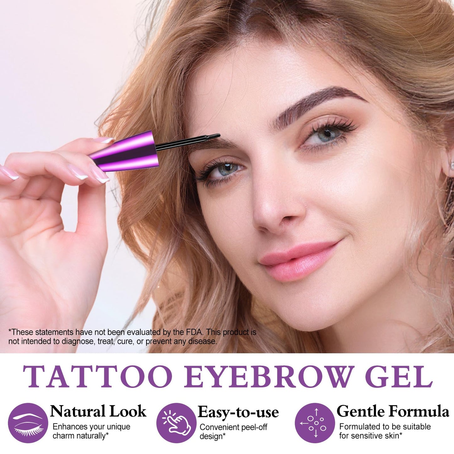 Shengqialun Peel Off Eyebrow Tint, Brow Tattoo Peel Off, Waterproof Eyebrow Gel & Long-Lasting Natural Color, Eye Brow Dye for Defined Brows, Smudge-Proof Up to 3 Days for Daily Use(Black Brown)