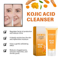 IZBEAUVO Kojic Acid & Turmeric Face Wash,Kojic Acid Foaming Cleanser,Deep Cleansing Brightening Face Wash,Foaming Facial Cleanser for Exfoliating, Unclog Pores, Acne Scars, Smooth Skin for All Skin Care