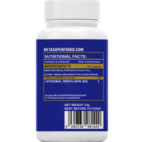 Liposomal Vitamin B2 Riboflavin | 400mg Migraine Support 180 Capsules | 6 Months Supply | Vegan, High Strength Riboflavin Supplement | Liposomal Delivery for Maximum Absorption | Non-GMO | UK Company