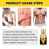 CiLiHai Therm/ofirm Be/e Ven/om Gyneco/mastia Oil,Men's Chest Muscle Oil with Tightening Formula,Gyneco/mastia Heating Oi/l for Strengthening Chest Muscles,Che/st Mus/cle O/il for Body Build & Firming