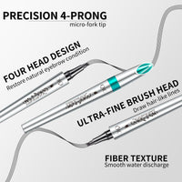 HZZYJ Eyebrow Pencil with 4 Micro-Fork Tip Long-lasting Waterproof Eyebrow Pen and Smudgeproof Brow Pen,Creates Natural Looking Defined Eyebrows (Dark brown)