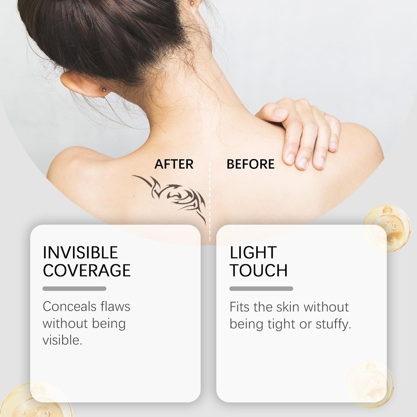6PCS Concealer Sticker,Invisible Scar & Tat/too Cover-Up Patch,Waterproof Tat/too Cover Up Tape Breathable Scar Patches Ultra Thin Invisible Patch Concealer Sticker,Silicon Sc-ar Sheet
