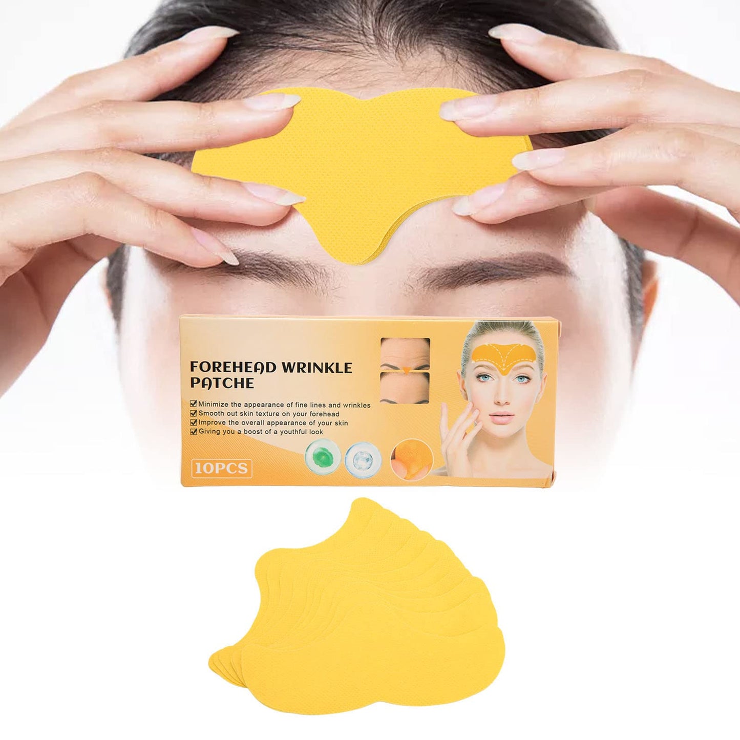 Face Wrinkle Patch,10pcs Forehead Wrinkle Patches Hydrolyzed Collagen Skin Firming Lifting Forehead Wrinkles Ing Patch