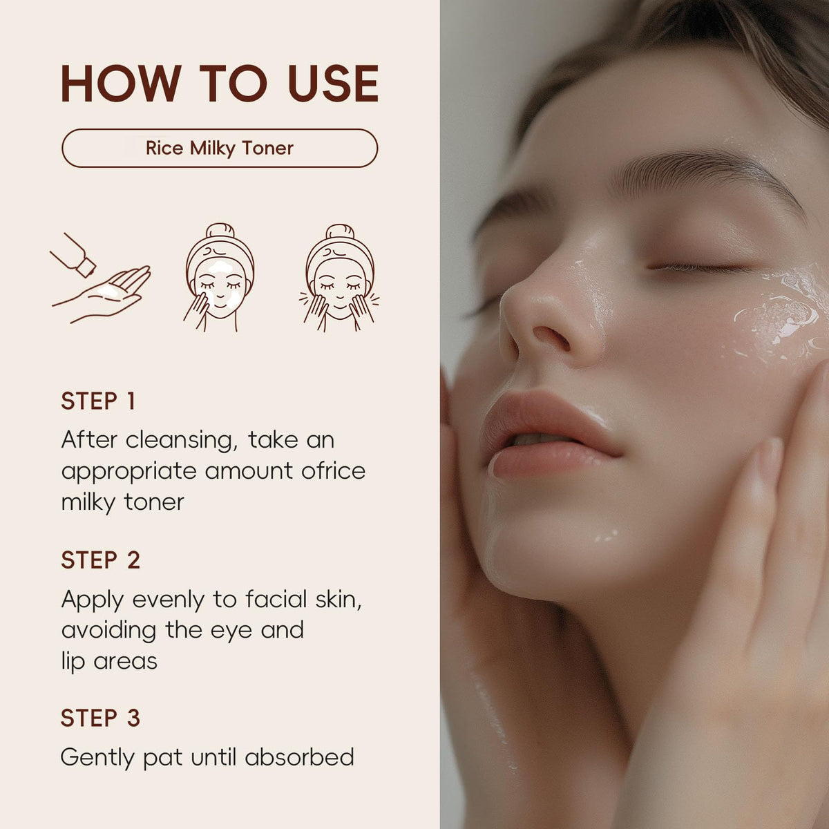 OKAQEE Rice Toner for Face - Milky Toner with 94.4% Rice Extract & Niacinamide - Skincare to-ner for Even Skin Tone - Hydrating Ri-ce Facial to-ner Serum - Gentle, pH-Balanced for Sensitive, Dry & Dull Skin
