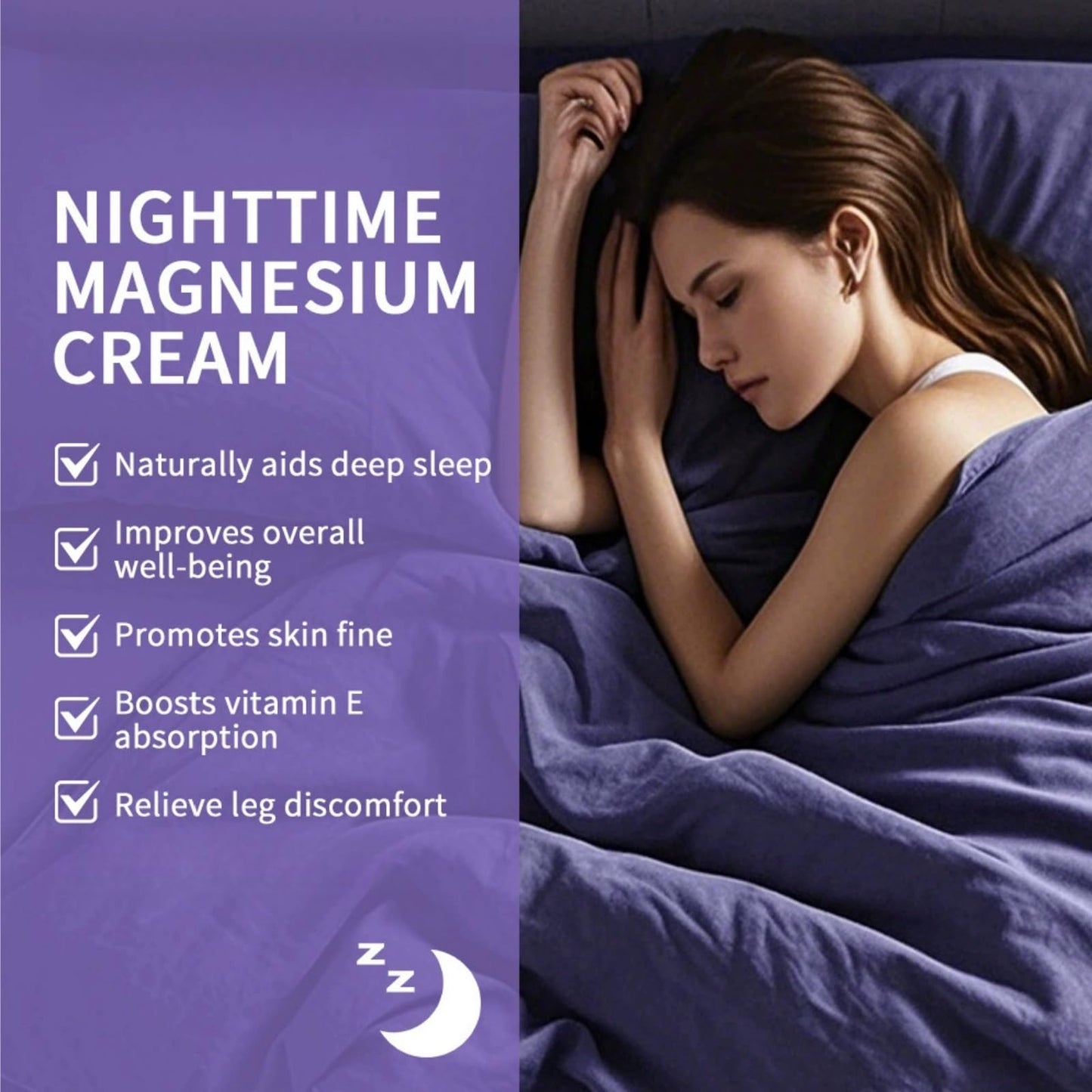 SingHao 100g Magnesium Soothing Sleep Cream,Magnesium Cream for Sleep&Muscle Relief,High Strength Magnesium Butter,Topical Night Calming&Deep Relaxation,Magnesium Soothing Sleep Cre/am for Relief Legs