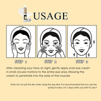 Advanced Snail Peptide Eye Cream Stick, Collagen Anti Wrinkle Eye Balm Stick, Under Eye Cream for Dark Circles and Puffy Eyes, Eye Bags Remover, with Snail Mucin+Niacinamide+Collagen, 3g