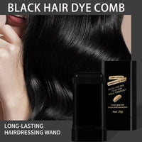 DMQ Temporary Hair Color Stick, 20G Black Hair Dye Comb,Instant Coverage, Quick Styling & Concealing, Portable Dye Comb For Travel Business Trips (Natural Black)