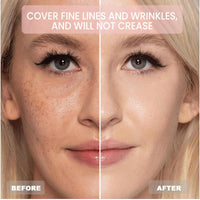 BloomBelle Colour Changing Mature Skin Foundation with Brush, Colour Changing Foundation Full Coverage, Tinted Sunscreen SPF15, Liquid Makeup Base, One Step Concealer Cream, Matches Fair To Medium Tones