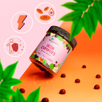 Vegavero Iron Gummies for Kids and Adults | 97% Fruit | Immunity & Energy Supplements | NO Sweeteners | NO Added Sugar or Gelatine | Vegan | 90 Gummies