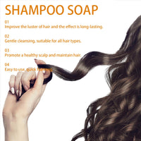 DMQ Turmeric Shampoo Bar,Ginger Hair Regrowth Shampoo Bar with Soap Bag,Natural Solid Shampoo Soap for Strengthen, Volumize & Thicken All Hair Types
