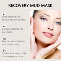 Siyinzu 100g Recovery Mud Mask,Recovery & Relief Clay Face Mask,Deep Cleansing Relief Mud Masks,Cleansing Oil Korean Mud Masks,Deep Pore Cleanser Face & Body Mask,Face Mask Soothing & Nourishing