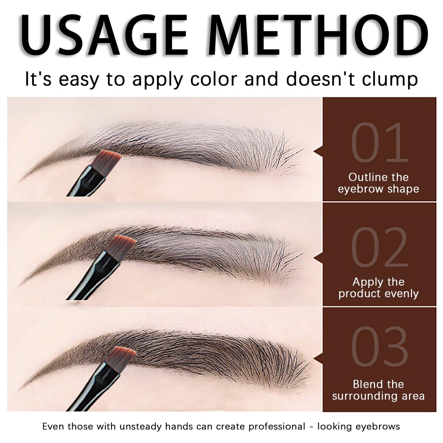 NatrLuxe All-in-One Dark & Light Brown Eyebrow Powder Palette – Compact Brow Sculpting & Shaping Kit for Women