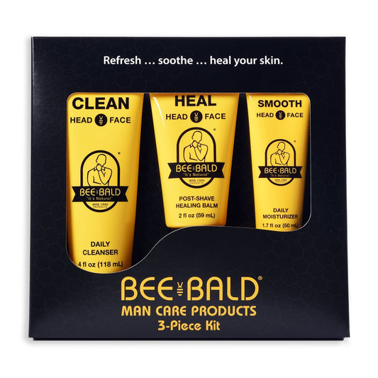 Bee Bald 3 Piece Daily Skin Care Regimen Kit