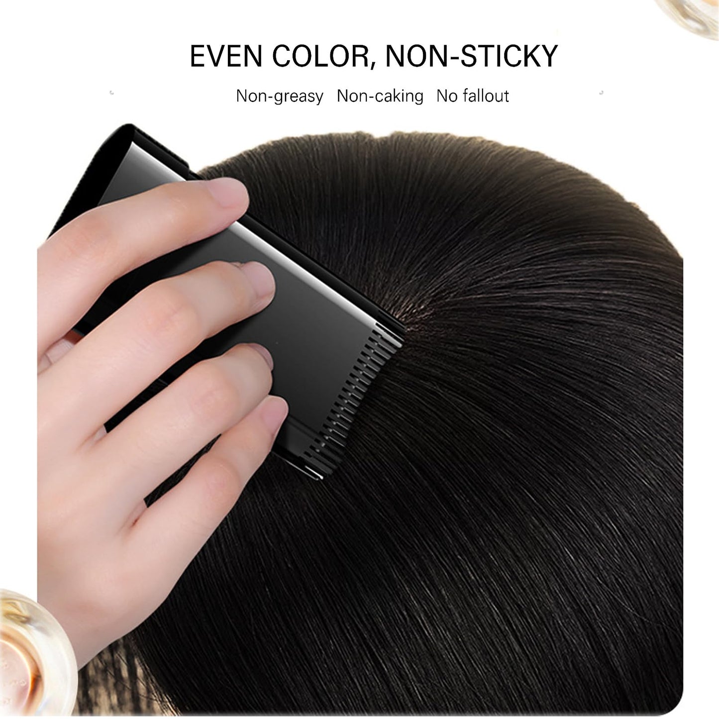 Generic Waterproof Sweat-Proof Hair Dye Comb for Root Touch Up, Natural Black Color with Safe Formula, Convenient Portable Hair Root Concealer Stick (Brown)