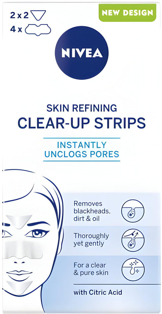 Nivea NIVEA Clear Up Strips Skin Refining, 6 Pieces (Pack of 2)