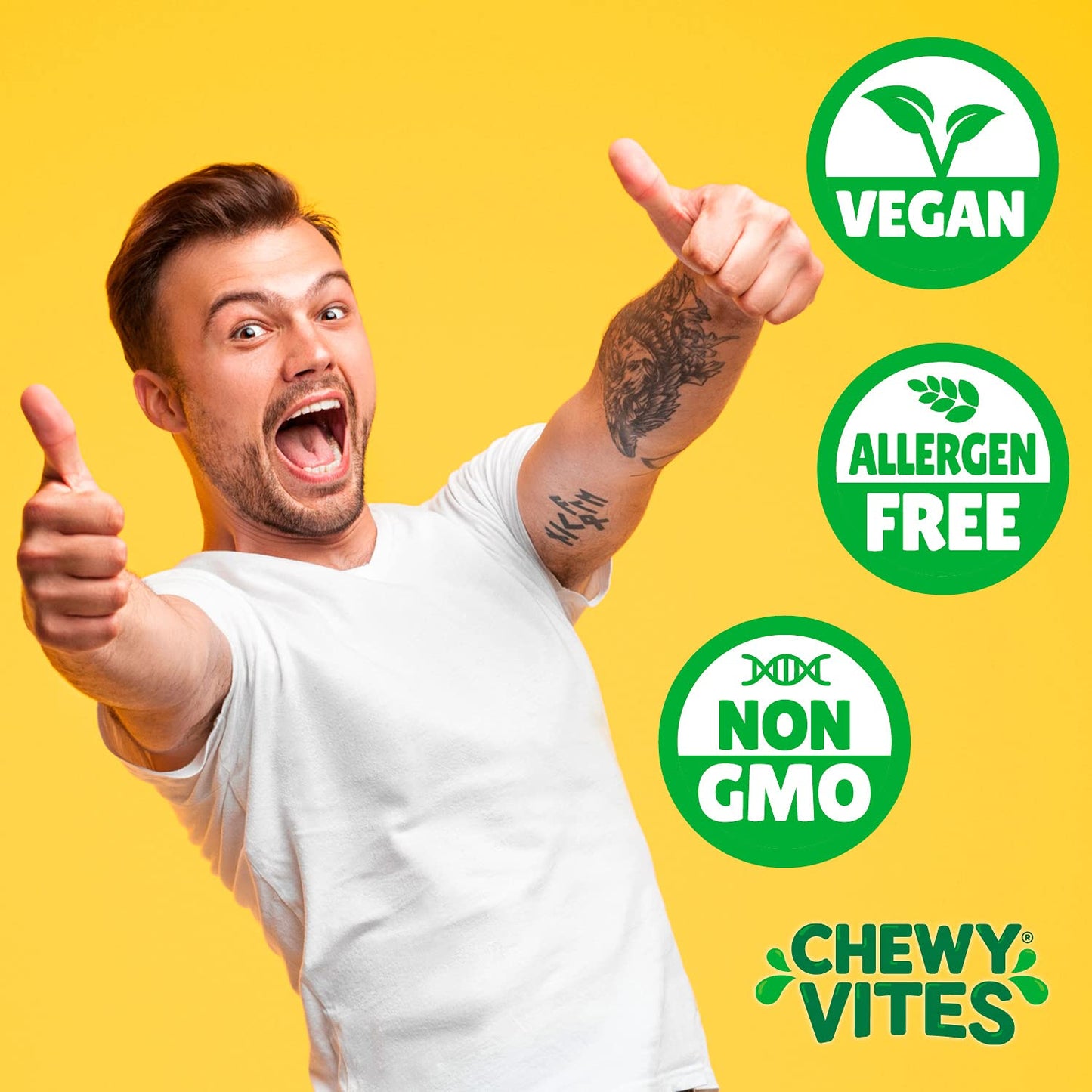 Chewy Vites Adults, High Strength Vit D3 60 Gummy Vitamins, 25 micrograms 100 IU