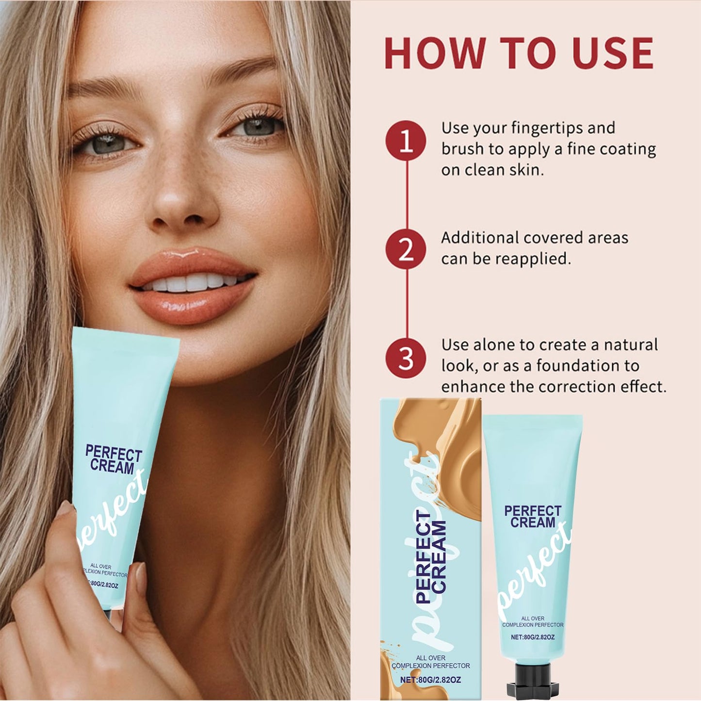 SHEBEEDO Medium Shade Concealer, All-Over Complexion Perfector, Body Coverage Perfector, Moisturizer, Lightweight and Waterproof Concealer Full Coverage,Suitable All Skin Types(Medium)