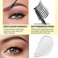 Weixinbuy 2-IN-1 Microblading Eyebrow Pen Long-lasting, Waterproof Eyebrow Pencil Dual-Ended with 4-Fork-Tip & Brow Brush & Clear Brow Gel, Fluffy & Defined Brows for Natural-Looking (2# Brown)