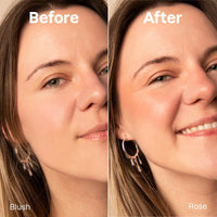 ATTITUDE Oceanly Plastic-Free Lightweight Blush Stick, Titanium Dioxide-Free, EWG Verified, Vegan Makeup, Rose, 8.5 grams
