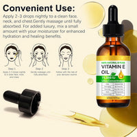 AuraBeen Vitamin E Oil with Jojoba for Face, Skin, Hair, Cuticle & Scars - Cold Pressed, Gentle Moisturizing & Repair Solution, Fast Absorbing, Firming Skin, Fill Fine Lines(2 Fl Oz)