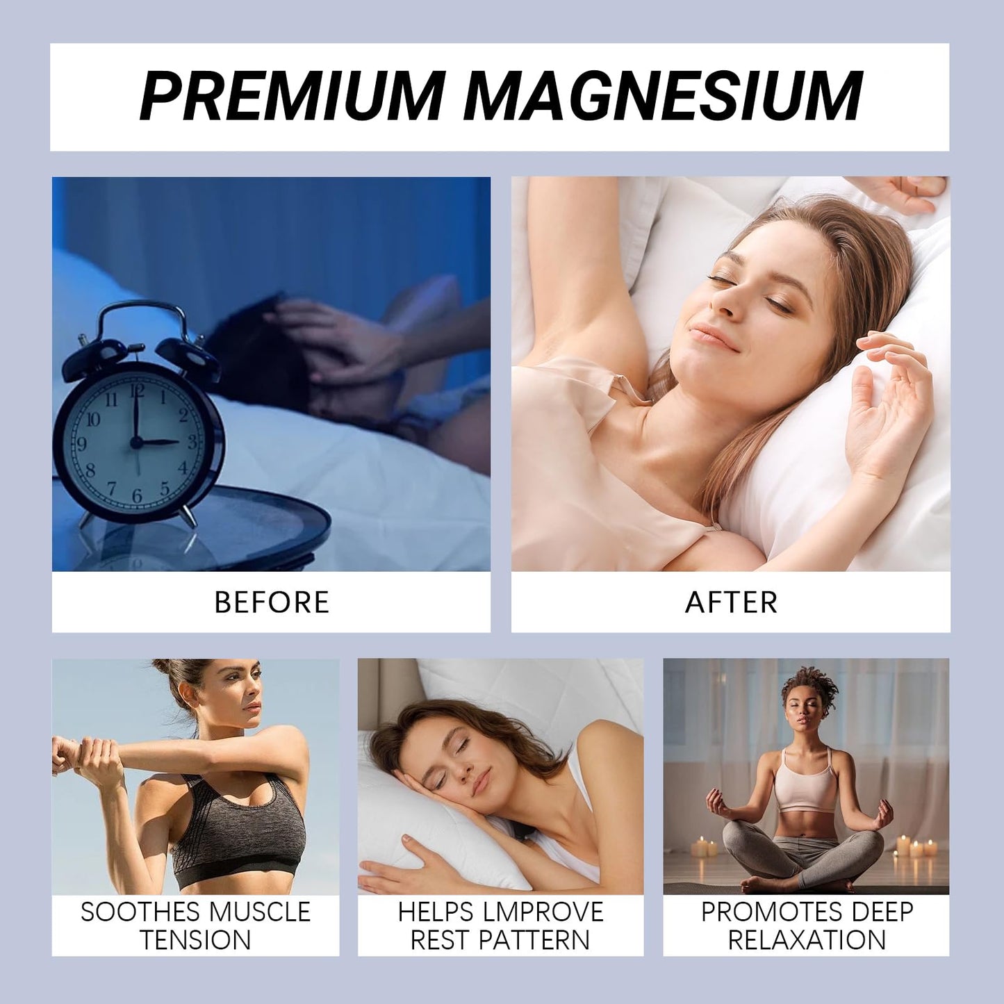 Magnesium Cream for Sleep & Muscle Relaxation, Skin Calming Moisturizing Butter with Magnesium, Sleep Support & Muscle Relaxation