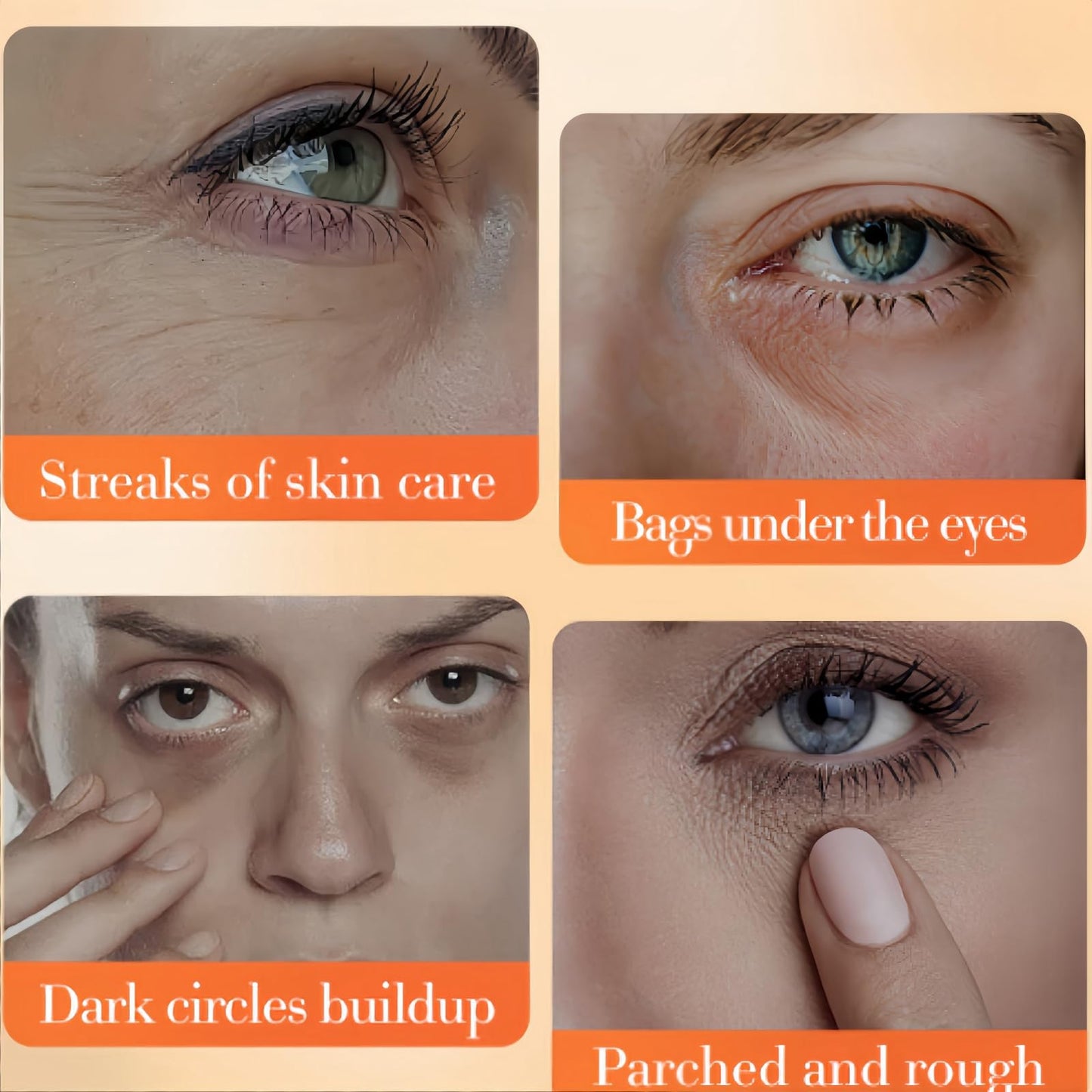 Ruojiar 2PCS Caffeine Solution 5%+EGCG Eye Serum,Resurfacing Caffeine Eye Cream,Eye Serum for Dark Circles,Caffeine Eye Serum,Eye Cream for Anti Aging,Eye Bags Removal,Face Serum for Women,Brightening Serum