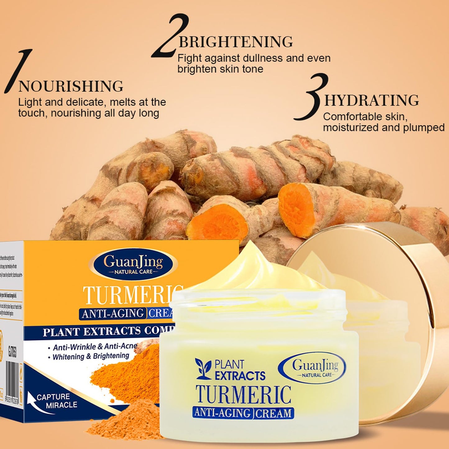 Turmeric Skincare Set,4PCS Turmeric Skincare Set for Teenagers Girls,Pamper Gifts for Women,Mud Mask & Turmeric Soap Bar & Face Serum & Face Cream,Reduce Acne&Blackhead,Deep Nourishing for Dry Skin