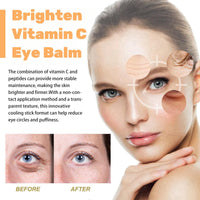 Vitamin C Eye Cream Stick,Brighten Vitamin C Eye Balm,Moisturised Glow Eye Care Stick,Anti Wrinkle Eye Cream Stick for Puffy Eyes,Cooling & Hydrating Eye Cream Moisturizer Stick,Eye Cream Anti Aging