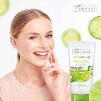 Bielenda BOUQUET NATURE - Replaces 3 Products In Achieving Perfectly Clean And Smooth Skin Of The Face And The Whole Body - Cucumber And Lime Gel+Scrub+Serum 3In1-150 g