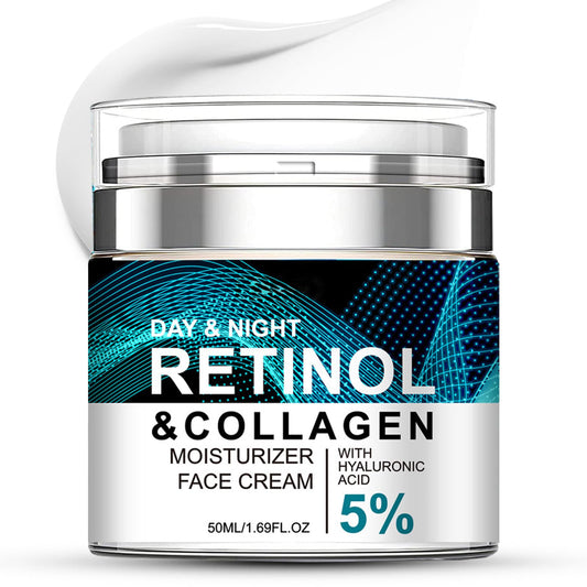 Shefave Retinol Cream For Face, Anti Aging Face Cream With 5% Hyaluronic Acid - Skin Tightening & Wrinkle Reduction Facial Moisturiser - Lifting And Firming For Youthful Glow