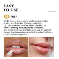 SHEBEEDO Lip Liner, Peel Off Lip Liner Tattoo, 3PCS Peel Off Matte Brown Lip Liner Set, Burgundy Red & Dark Brown & Light Brown Long Lasting Lip Colour, Highly Pigmented Lip Liner, Silky Texture