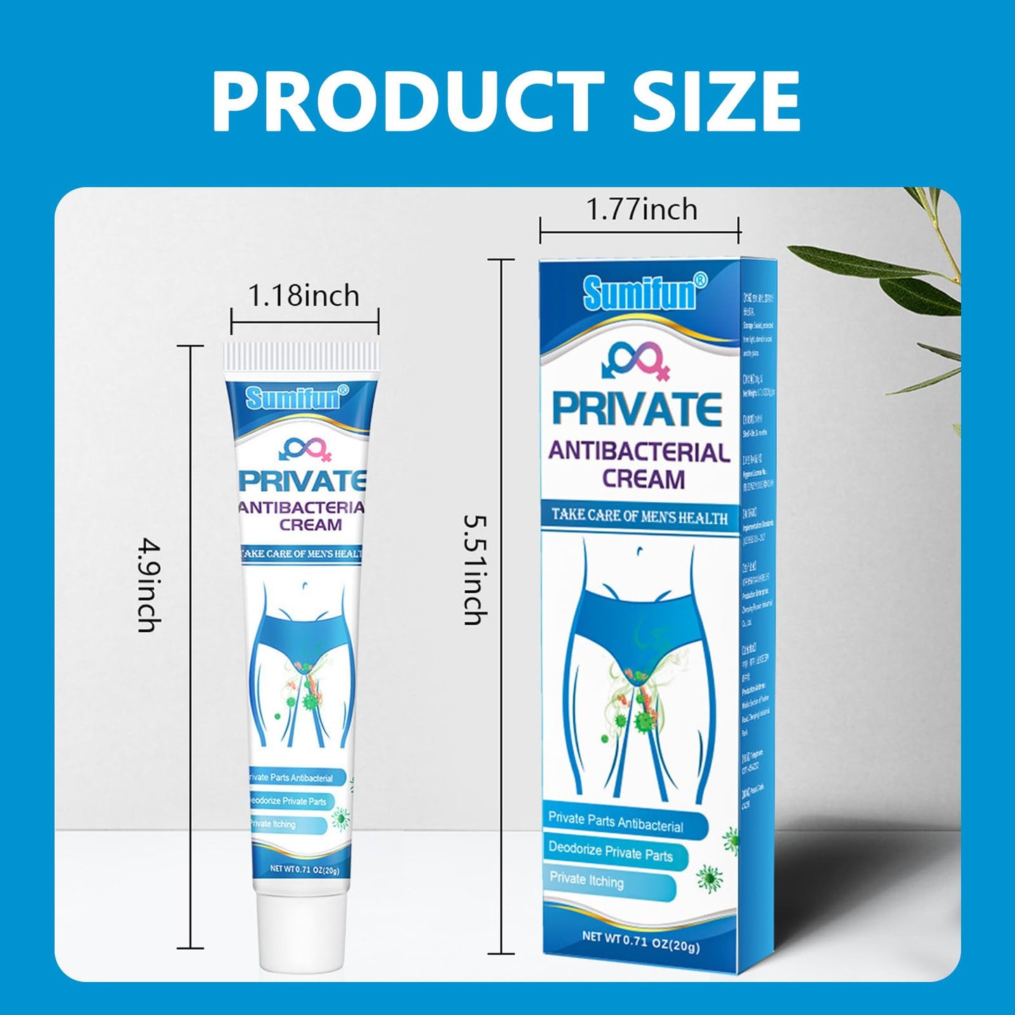 FunnAura 2PCS Antibacterial Cream Skin for Private Parts, Quickly Relieve Chapped Feeling, Cream External Use for Men