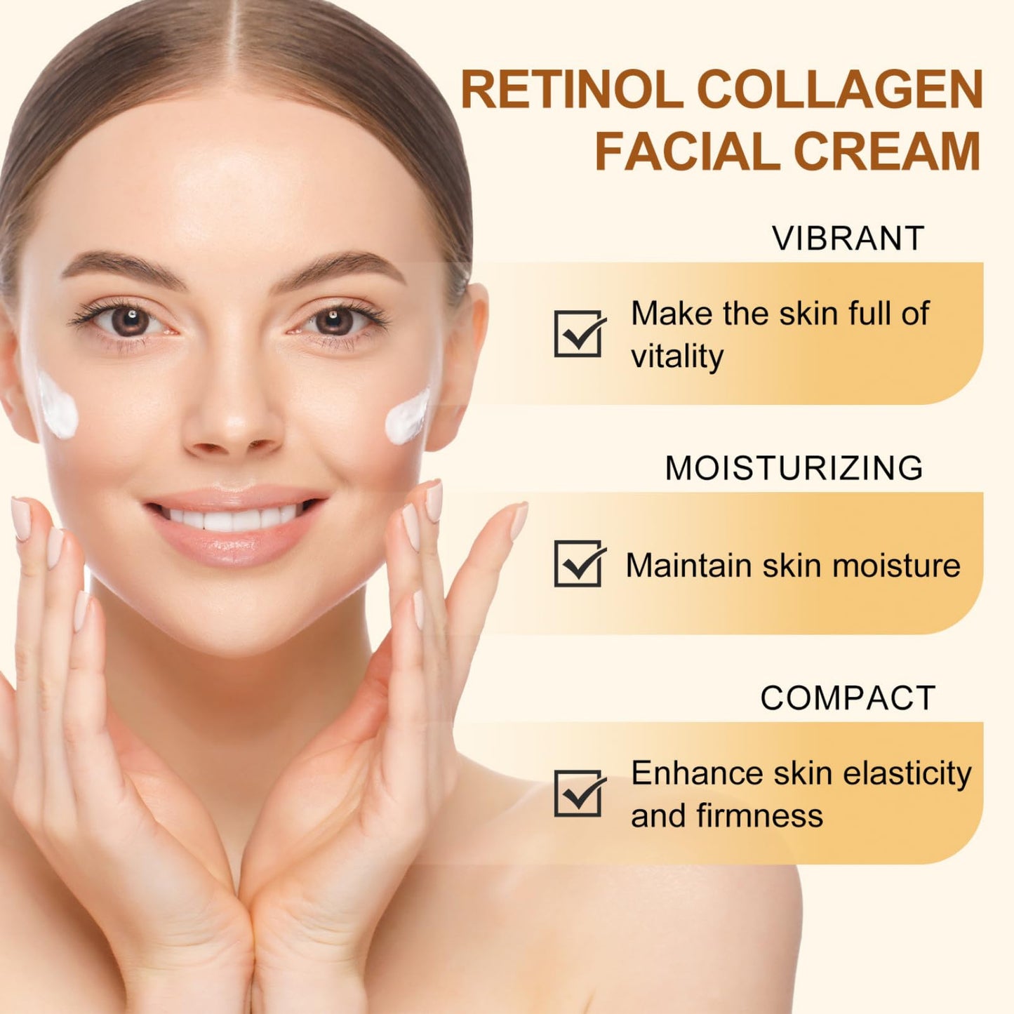 Cureluxe Retinol Face Cream with Hyaluronic Acid, Collagen & Vitamins B5, C, E – Anti Wrinkle & Anti Ageing Moisturiser – Dark Spot Corrector Facial Care – Hydrating Night Cream for Women & Men 50g