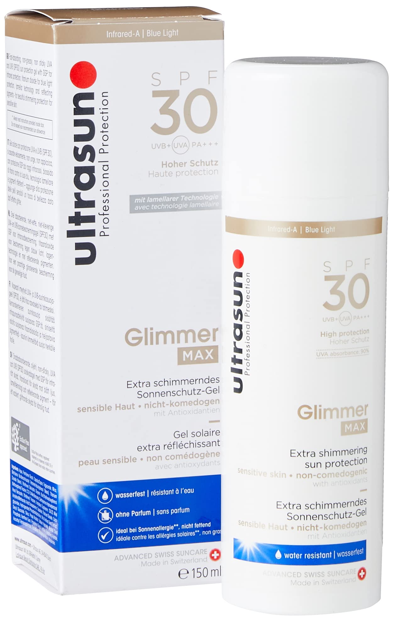 ultrasun Ultrasun 30spf Glimmer Max 150ml, White