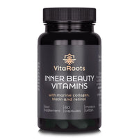 Vitaroots Inner Beauty Vitamins, with Marine Collagen, Retinol and Biotin