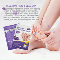SEMECOMER 2-Pack Foot Peel Mask, Foot Peeling Mask for Hard Skin, Foot-Mask Callus Remover, Moisturising Socks for Feet Care, Effectively Removes Dry, Dead Skin & Repairs Cracked Heels - Lavender