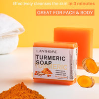 MKNZOME Turmeric Skincare Set, 5Pcs Skin Care Pamper Gifts for Women, Skin Care Sets & Kits Facial Kit with Turmeric Cream, Turmeric Soap, Turmeric Oil, Body and Bath Set