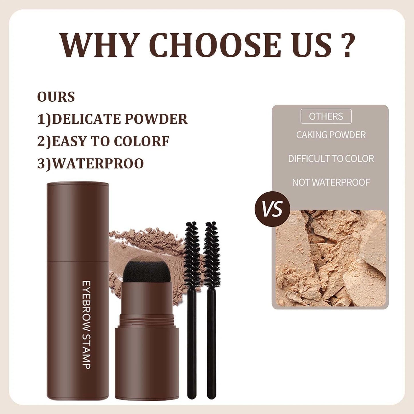 KKwoter Eyebrow Stencils Kit - Waterproof Eyebrow Stencils Kit with 10 reusable stencils - 3 in 1 Hairline Shadow Powder - Eyebrow Seal Shaping Tool - a makeup must-have (LIGHT BROWN)