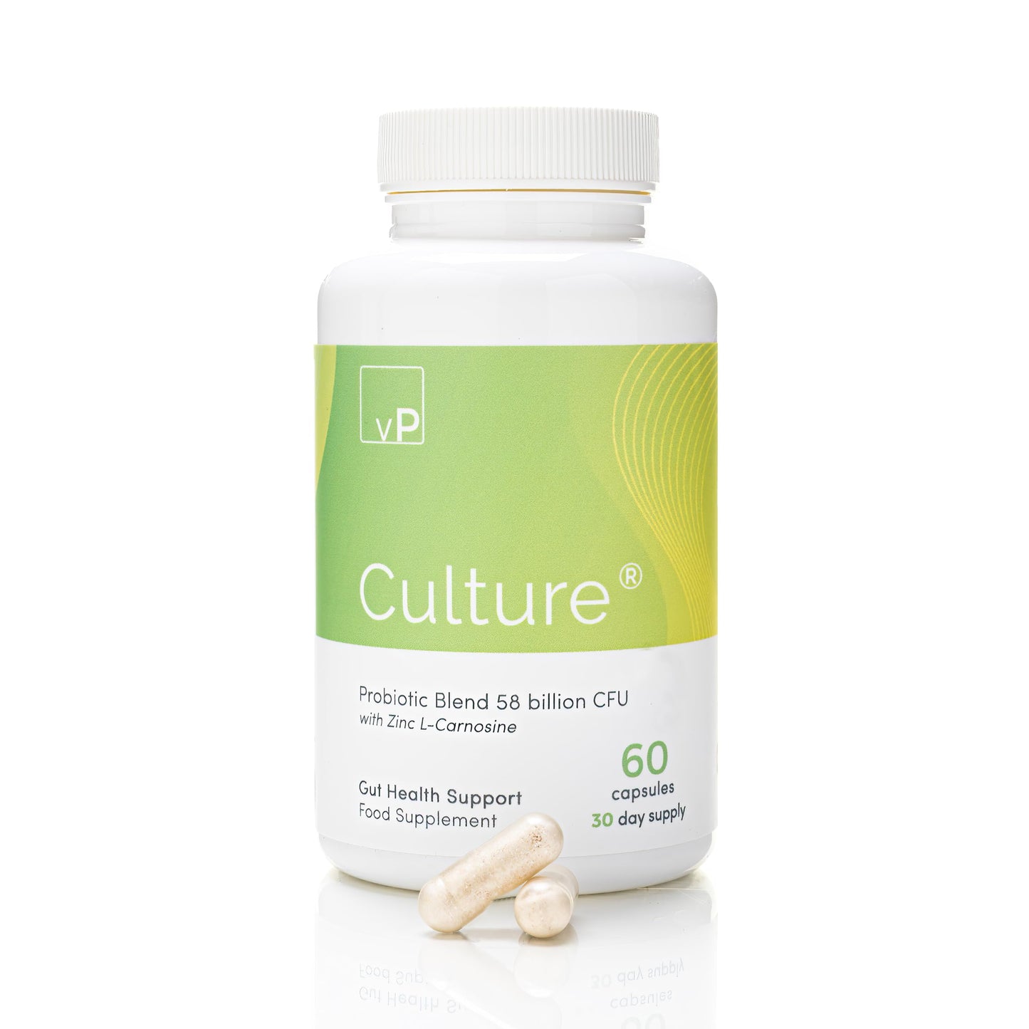 vP Vitality Pro Probiotic Culture® 58 Billion CFU - UK’s First Genuine Third-Party Tested, 14 Strains, 60 Capsules, 30 Day Supply – GMP Manufacturing, Digestive & Gut Health