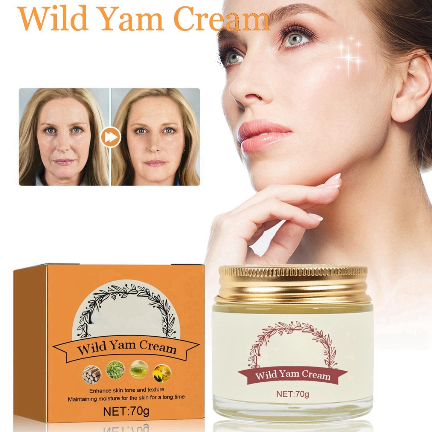 2pcs Wild Yam Cream,An-Nas Wild Yam Cream for Hor-Mone Balance,Women'S Wild Yam Cream,Wild Yam Root Cream for Women,Anti Wrinkle Wild Yam Cream,Anna'S Wild Yam Cream to Anti Aging,Skin Care,Face Cream