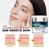 Oumun Retinol Collagen Cream for Face With 5% Hyaluronic Acid,Face Cream for Women,Retinol Face Cream With Collagen,Retinol Serum for Face,Anti-Aging Retinol Cream,Anti Wrinkle Face Cream,Night Moisturiser
