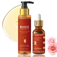 Body Firming Oil,Glow Essence Magic Body Oil,2PCS Magic Luxury Body Oil,Body Moisturizing Oil & Firming Serum,Hydrating Skin Lotion For Dry Skin,Smooth &Lifting Sagging Skin-Quickly Absorb(100ML+30ML)