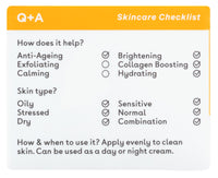 Q+A Vitamin C Radiance Cream - Hydrating, Anti-Ageing Face Cream with Collagen Boosting Vitamin C, Elasticity Enhancing Centella Asiatica & Antioxidant-Rich Tropical Fruit for Glowing Skin, 50g