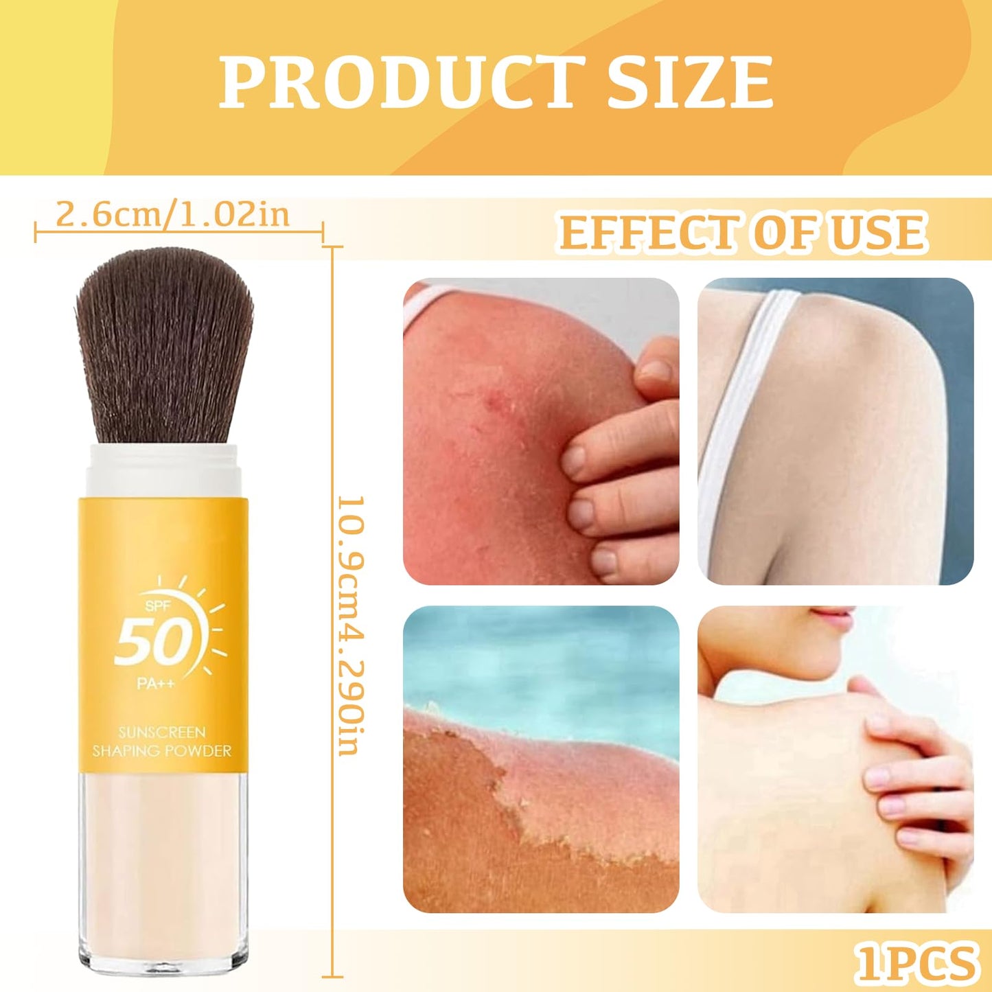 COWANIEE Powder Scalp Sunscreen, Mineral SPF 50 Powder Sunscreen, Lasting Oil Control Matte Lightweight Breathable