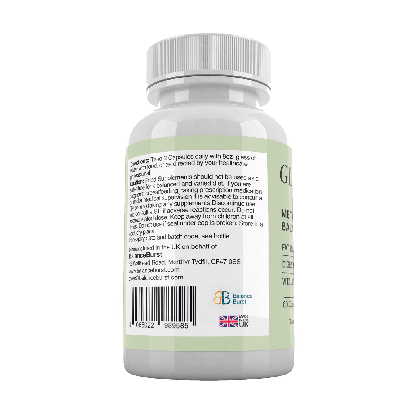 GLP Formula Metabolic Balance 60 Capsules Food Supplement Natural