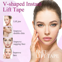 Xunzhi 100PCS Face Lift Tape Invisible,Face Lift Tape,Forehead Wrinkle Patches,Elasticity Tighten Lift Patch,Facial Wrinkle Patches,Face Tape,Instant Tightening Patc-hes,Fa-ce Lif-t Ta-pe V-Shaped